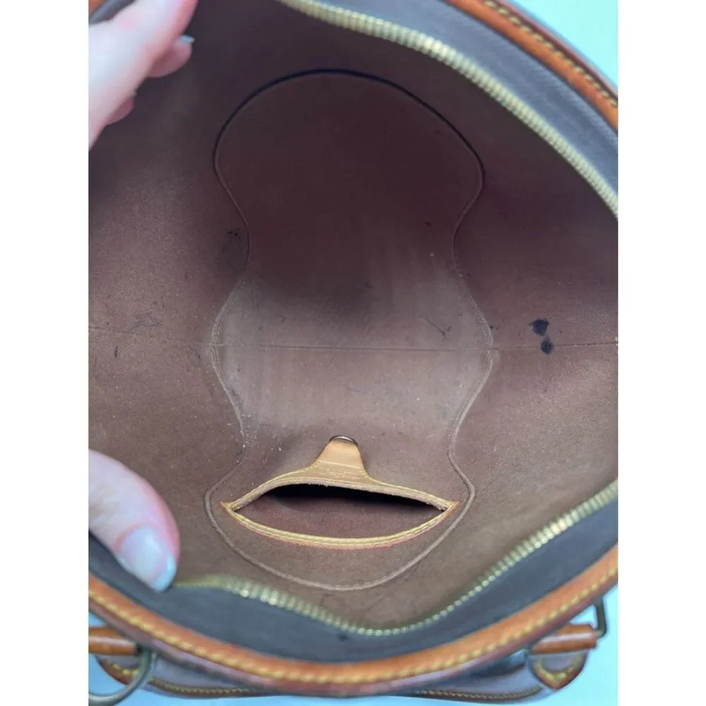 LOUIS VUITTON Ellipse PM Monogram Handbag Brown Lock + Key + Dust Bag